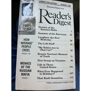 Readers digest, August 1992 large type edition